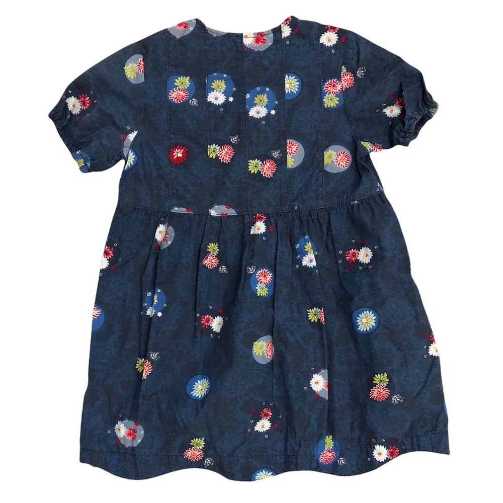 Cakewalk • Blue Floral Scallop Dress - 8 (128) - Picture 4 of 10